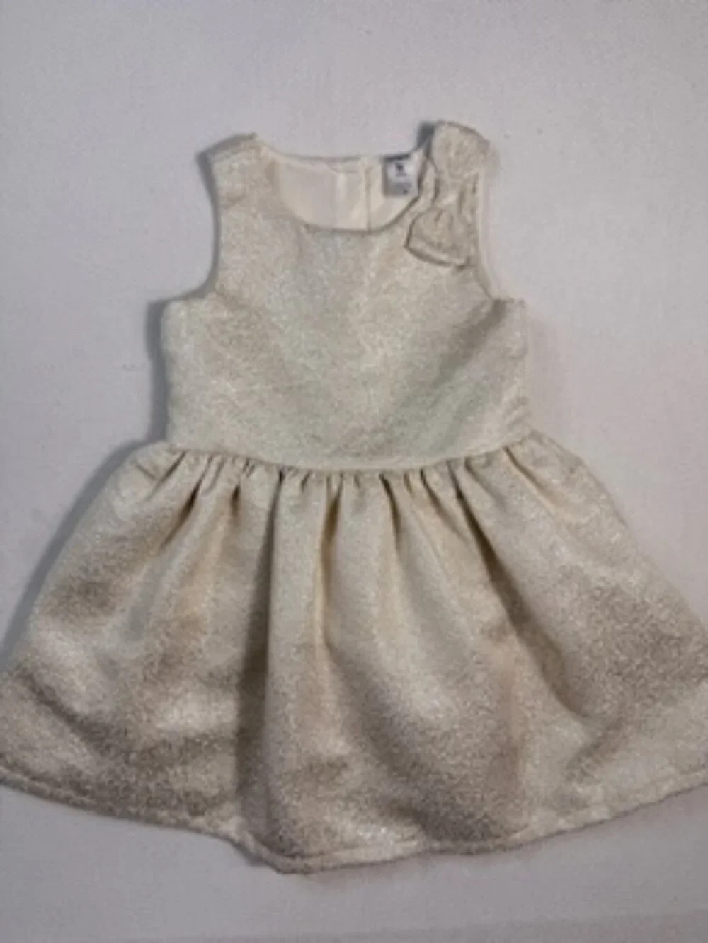 Carter’s Girls 3T Silver Glitter Party Dress Sleeveless Tulle Full Skirt
